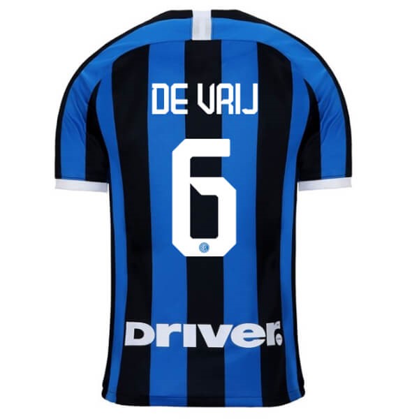 Camiseta Inter Milan NO.6 De Vrij Primera equipación 2019-2020 Azul